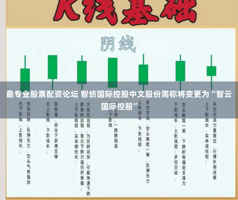 最专业股票配资论坛 智纺国际控股中文股份简称将变更为“智云国际控股”
