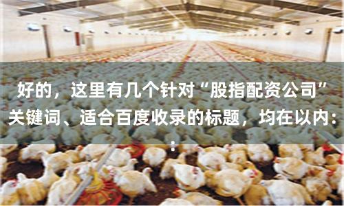 好的，这里有几个针对“股指配资公司”关键词、适合百度收录的标题，均在以内：